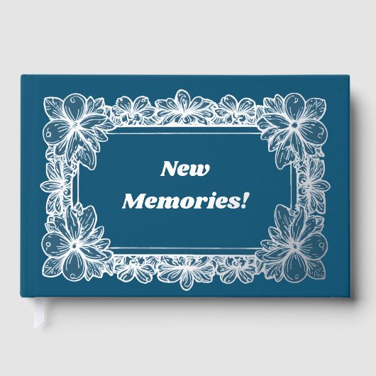 Belle feuille d'argent photo/livre d'invités (Recto)