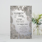 Belle feuille de papier Mariage orné (Debout devant)