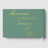 Belle feuille d'or mariage photo / livre d'or. (Verso)