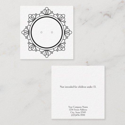 Belle Filigree Noir/Blanc Elevage Cartes d'Afficha (Devant / Derrière)