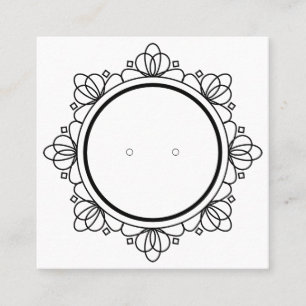 Belle Filigree Noir/Blanc Elevage Cartes d'Afficha