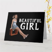 BELLE FILLE ADO BONNE CARTES D'ANNIVERSAIRE (Fleur jaune)