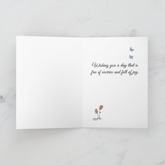 Belle Fille - Carte d'anniversaire (Intérieur)