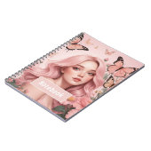 Belle Fille Dans Le Carnet Des Papillons (Côté gauche)