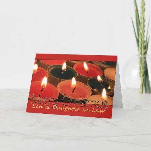 belle-fille et fils Joyeuse carte de Noël (Devant)