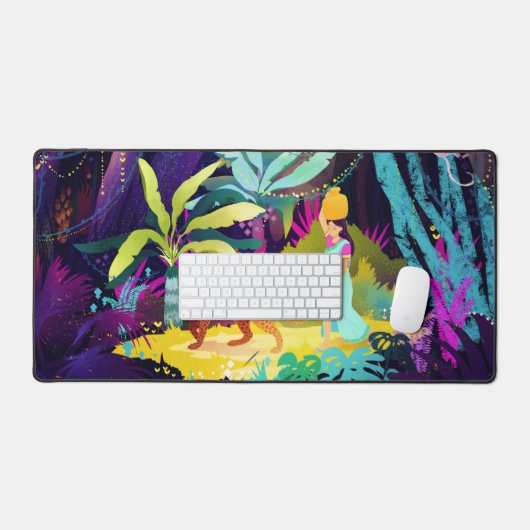 Belle fille et léopard (Clavier et souris)