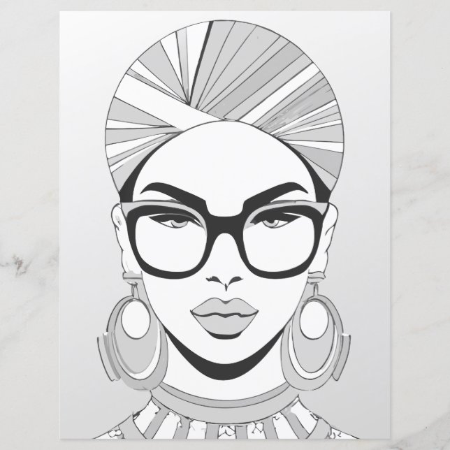 Belle Fille | kleurplaat (Voorkant)