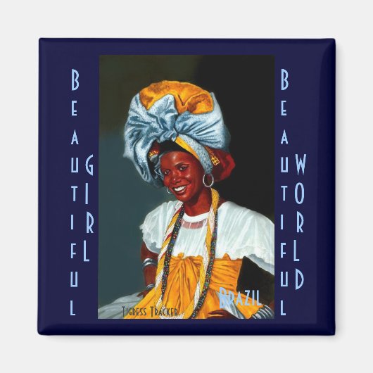 Belle fille, Magnet du monde magnifique (Devant)