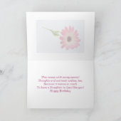 Belle-fille - marguerite rose Carte d'anniversaire (Intérieur)