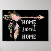 Belle Flèche Bohème - Affiche Home Sweet Home (Devant)