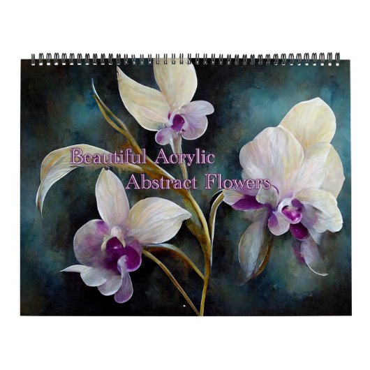 Belle Fleur Acrylique Résumé Calendrier (Protection)
