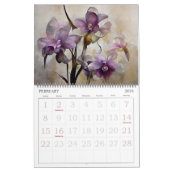 Belle Fleur Acrylique Résumé Calendrier (Feb 2026)