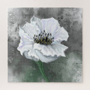 Belle Fleur Blanche Puzzle - Peinture