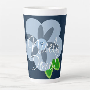 Belle Fleur Bleue Latte Mug