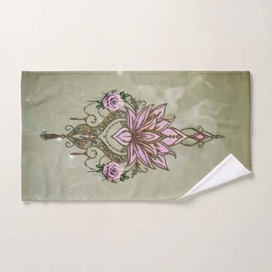 Belle fleur de lotus (Serviette à main)