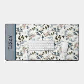 Belle Fleur Et Motif Jardin Bureau Mat (Clavier et souris)