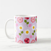 Belle Fleur Fleur Fleur Fleur Céramique Mug 11 oz (Gauche)