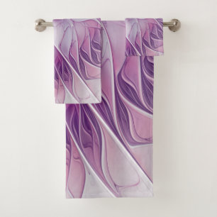Belle Fleur Rose Moderne Art Fractal Abstrait