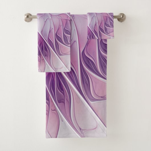 Belle Fleur Rose Moderne Art Fractal Abstrait (En situation)
