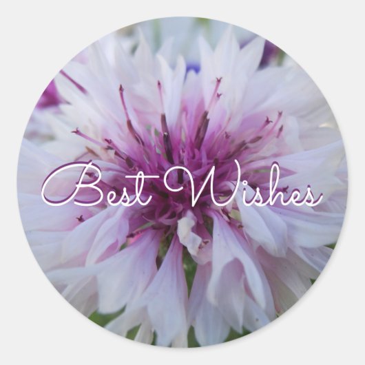 Belle fleur. Sticker rond classique (Devant)