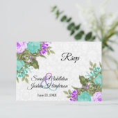 Belle Fleur violette et Turquoise - RSVP (Debout devant)