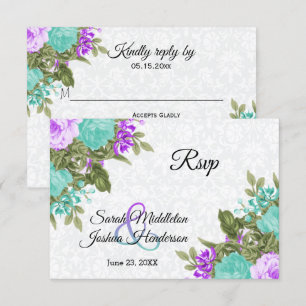 Belle Fleur violette et Turquoise - RSVP