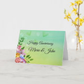 Belle Fleurs Anniversaire - Carte Nota Vierge (Fleur jaune)