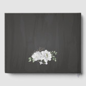 belle fleurs blanches verdure noir livre d'or (Verso)