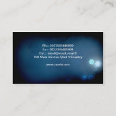 belle fleurs bleues carte de visite (Dos)