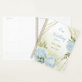 belle fleurs bleues verdure mariage botanique (Devant avec enveloppe)