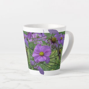 Belle Fleurs De Cosmea Design Latte Mug