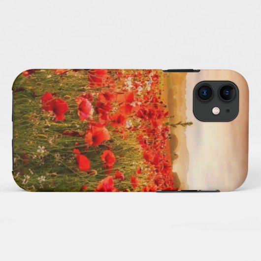 belle fleurs de pavot rouge coque (Dos (Horizontal))