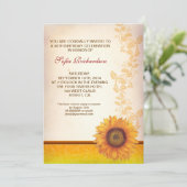 belle fleurs de tournesol invitations d'anniversai (Debout devant)