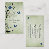 Belle Fleurs et Papillons Carte de visite (Devant / Derrière)
