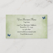 Belle Fleurs et Papillons Carte de visite (Dos)