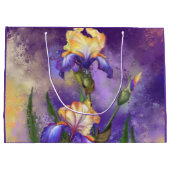 Belle Fleurs Iris Sac Cadeau Purple (Dos)