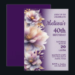 Belle Fleurs Pastel Invitation de fête d'anniversa<br><div class="desc">Jolies fleurs pastel,  toute invitation d'anniversaire d'âge,  changer le texte vous-même lorsque vous commandez</div>