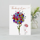 Belle Fleurs Penser à votre carte de voeux (Debout devant)