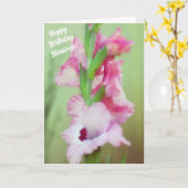 Belle Fleurs Roses Bible Foi Anniversaire Carte (Fleur jaune)