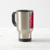 Belle Fleurs rouges fantastiques Voyage Mug (Devant gauche)