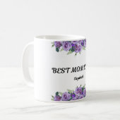 Belle fleurs violettes Mug pour maman (Devant gauche)