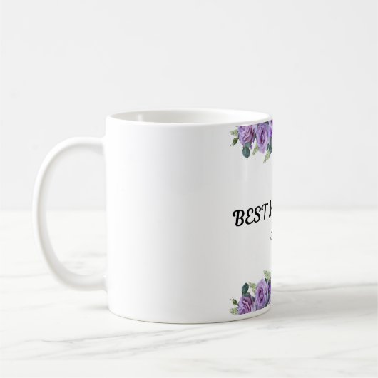 Belle fleurs violettes Mug pour maman (Gauche)
