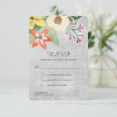 Belle floraison Mariage carte RSVP | Gray | PERSON (Debout devant)