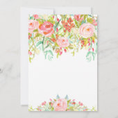 Belle Floral Adulte Anniversaire Invitation (Dos)