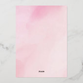 Belle Floral Feminine nuptiale Invitation (Verso)