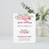 Belle Floral Nouvelle Adresse Moving Faire-part (Debout devant)