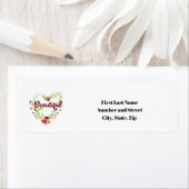 Belle Floral Retours Adresse Étiquettes (En situation)