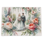 Belle Florale Mariage avec Sac cadeau de mariée Gr (Devant)