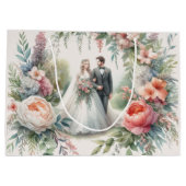 Belle Florale Mariage avec Sac cadeau de mariée Gr (Dos)