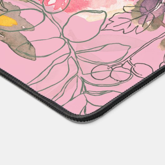 Belle florale rose et jaune serene (Coin)